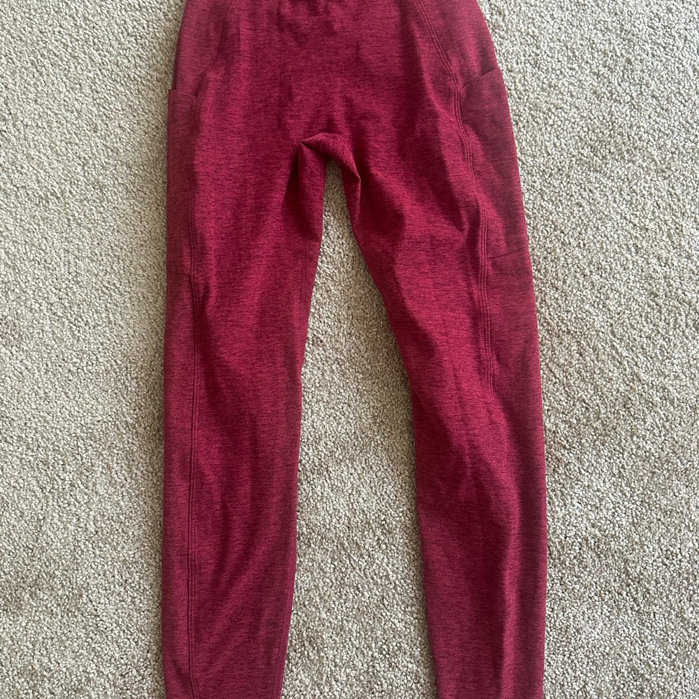 Bombshell Red V Back Leggings